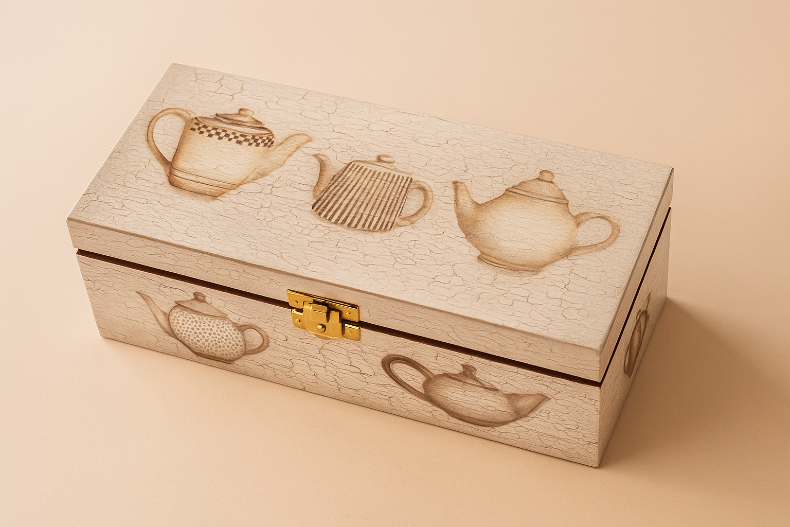 Malowana puszka na herbate